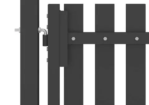 Poartă de gard grădină, antracit, 4 x 2,25 m, oțel - 3/5