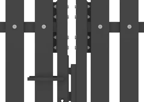 Poartă de gard grădină, antracit, 4 x 2,25 m, oțel - 4/5