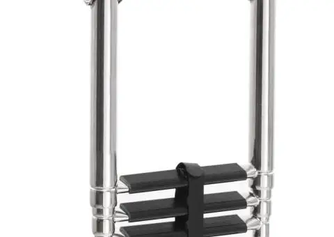 Scară de îmbarcare pliabilă, cu 4 trepte, oțel inoxidabil - 2/5