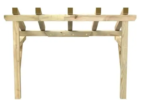 Copertină de ușă, 150x100x100 cm, lemn masiv de pin - 5/5