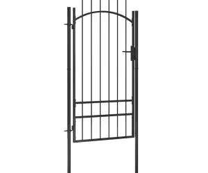 vidaXL Poartă de grădină, negru, 1 x 2,5 m, oțel