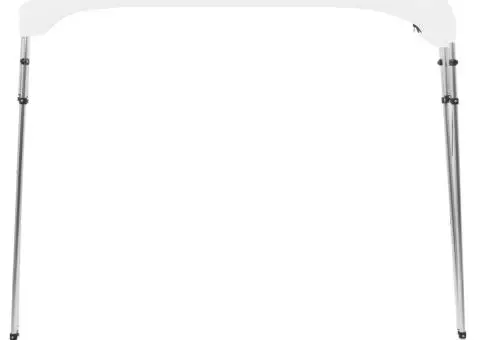Parasolar barcă Bimini cu 4 arcuri, alb, 243x196x137 cm - 3/5