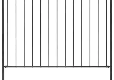 Gard de grădină, negru, 1,7 x 1,2 m, oțel - 1/4