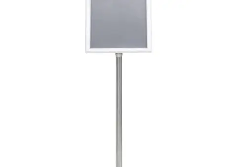 Suport de afiș A4 cu picior, argintiu, aliaj de aluminiu - 2/5