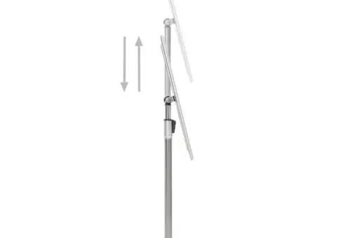 Suport de afiș A4 cu picior, argintiu, aliaj de aluminiu - 5/5