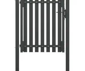 vidaXL Poartă de gard grădină, antracit, 1 x 1,5 m, oțel