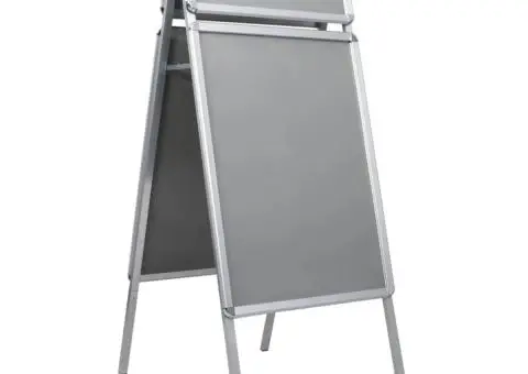 Stand afiș publicitar A1, cu antet, aluminiu - 1/5