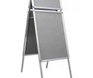 vidaXL Stand afiș publicitar A1, cu antet, aluminiu