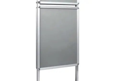 Stand afiș publicitar A1, cu antet, aluminiu - 4/5