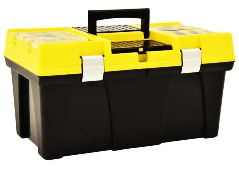 Cutie de scule, galben, 595x337x316 mm, plastic - 1/5