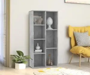 vidaXL Bibliotecă, gri beton, 50 x 25 x 106 cm, lemn prelucrat