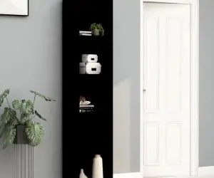 vidaXL Bibliotecă, negru, 40x30x189 cm, lemn prelucrat