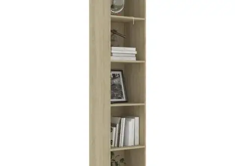 Bibliotecă, stejar sonoma, 40x30x189 cm, lemn prelucrat - 3/5
