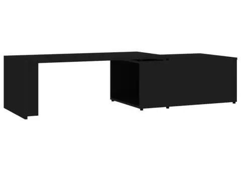 Măsuță de cafea, negru, 150x50x35 cm, lemn prelucrat - 2/5