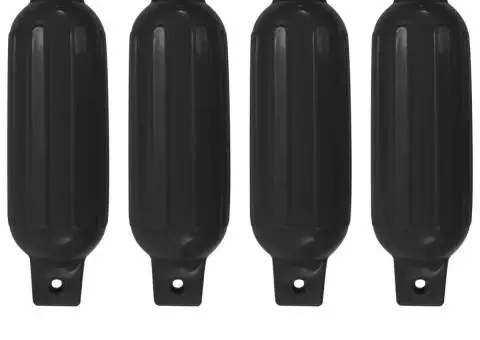 Bară de protecție barcă, 4 buc., negru, 41x11,5 cm, PVC - 1/5