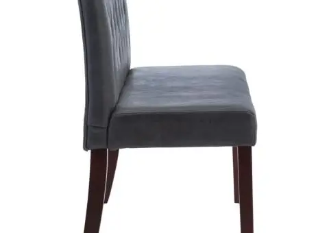 Bancă, gri, 120 cm, velur ecologic - 4/5