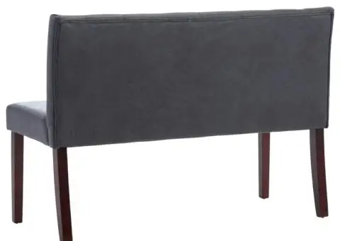 Bancă, gri, 120 cm, velur ecologic - 5/5