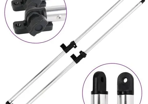 Stâlpi de susținere parasolar barcă Bimini, 2 buc., aluminiu - 2/5