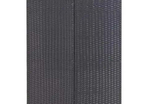 Set mobilier de bar de exterior, negru, poliratan - 4/5