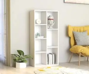 vidaXL Bibliotecă, alb, 50x25x106 cm, lemn prelucrat