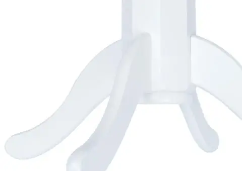 Masă de bucătărie, alb, 106 cm, lemn masiv de hevea - 2/5