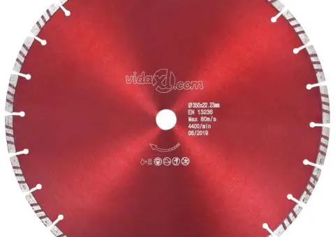 Disc diamantat de tăiere cu turbo, oțel, 350 mm - 1/4