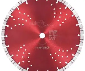 vidaXL Disc diamantat de tăiere cu segmente turbo și găuri oțel 300 mm