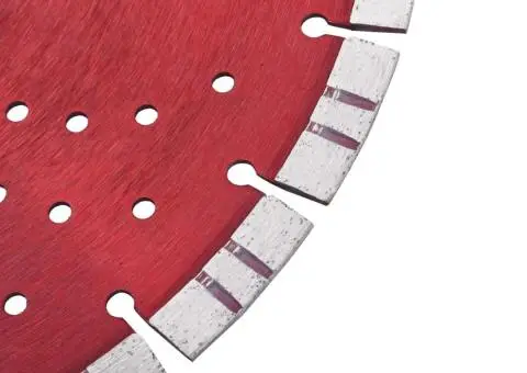 Disc diamantat de tăiere cu segmente turbo și găuri oțel 300 mm - 3/4