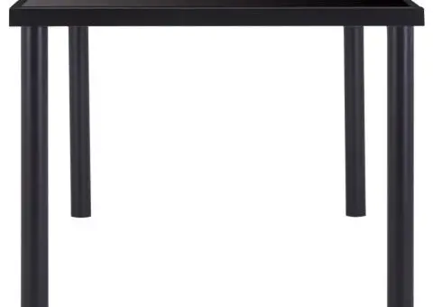 Set mobilier de bucătărie, 7 piese, negru, piele ecologică - 4/5