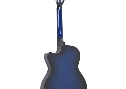Chitară clasică occidentală cu egalizator, 6 corzi, albastru - 5/5
