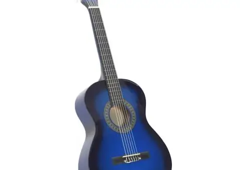 Chitară clasică pentru începători și copii, albastru, 3/4 36" - 2/5