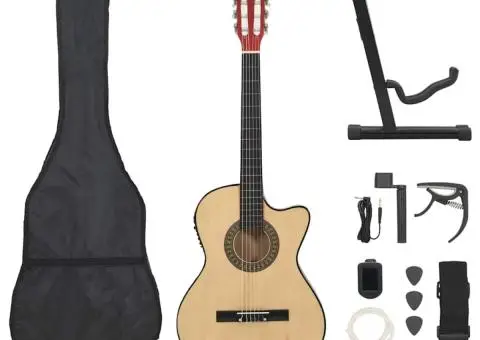 Set chitară acustică occidentală 12 piese 6 corzi cu egalizator - 1/5