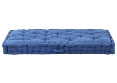 Pernă podea canapea din paleți, bleu, 120 x 80 x 10 cm, bumbac - 2/5