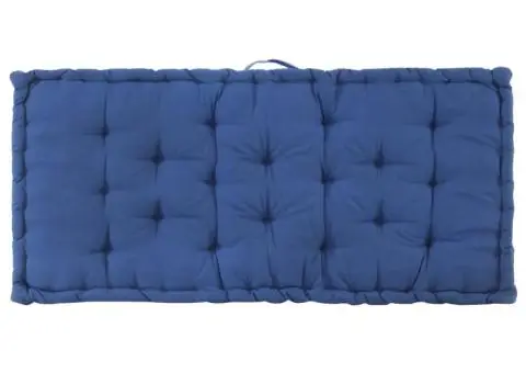 Pernă podea canapea din paleți, bleu, 120 x 80 x 10 cm, bumbac - 4/5