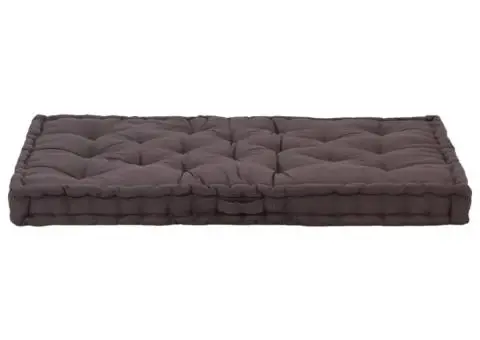 Pernă podea canapea din paleți, 120x80x10, antracit, bumbac - 2/5