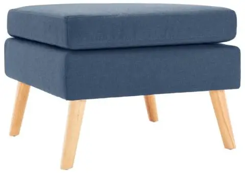 Taburet, albastru, material textil - 1/5