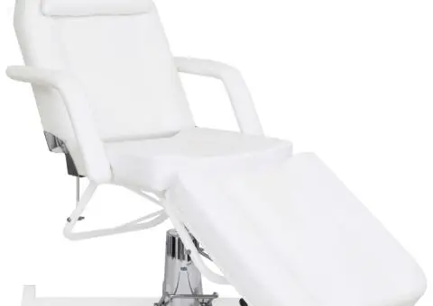 Masă de masaj, alb, 180x62x(87-112) cm - 1/5