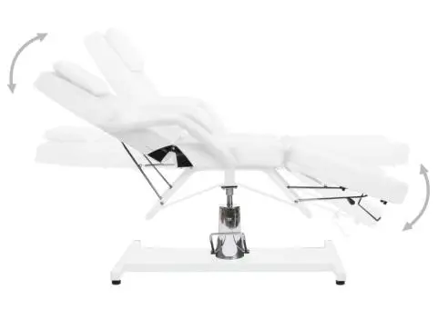 Masă de masaj, alb, 180x62x(87-112) cm - 3/5