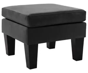 vidaXL Taburet, negru, piele ecologică