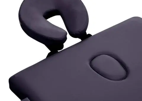 Masă de masaj pliabilă, 2 zone, violet, aluminiu - 4/5