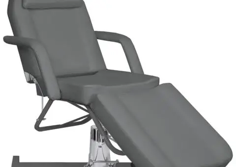 Masă de masaj, gri, 180x62x(87-112) cm - 1/5