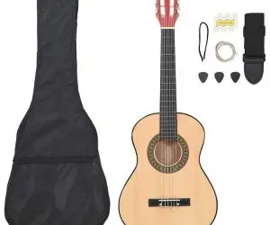 vidaXL Set chitară clasică pentru copii și începători 8 piese 1/2 34"
