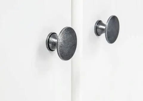 Șifonier cu 2 uși Hill, alb, 89x50x170 cm, lemn masiv de pin - 5/5