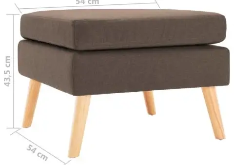 Taburet, maro, material textil - 5/5