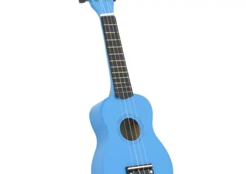 Set ukulele Soprano pentru copii, cu husă, bleu, 23" - 2/5