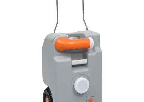 Rezervor de apă cu roți pentru camping, gri, 25 L - 3/5