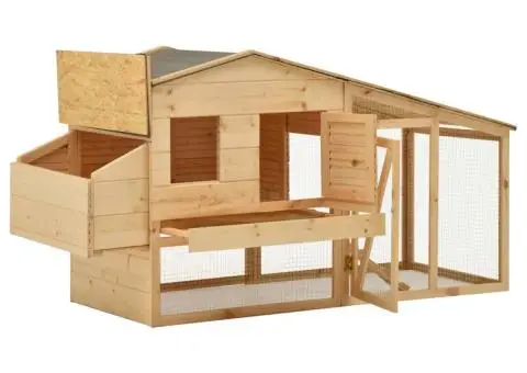 Coteț pentru păsări, 178 x 67 x 92 cm, lemn masiv de pin - 2/5