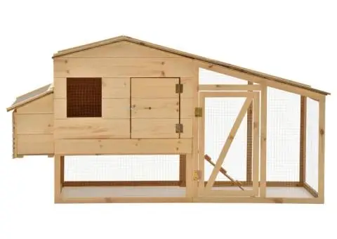 Coteț pentru păsări, 178 x 67 x 92 cm, lemn masiv de pin - 3/5