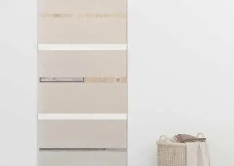 Ușă glisantă, argintiu, 90 x 205 cm, sticlă ESG și aluminiu - 1/5