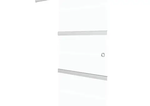 Ușă glisantă, argintiu, 90 x 205 cm, sticlă ESG și aluminiu - 2/5